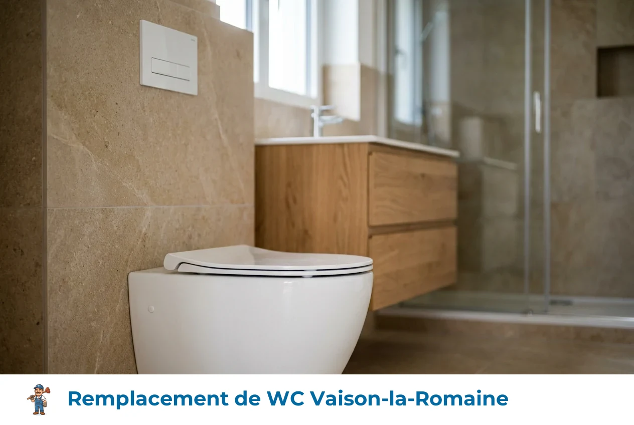 Remplacement de WC à Vaison-la-Romaine