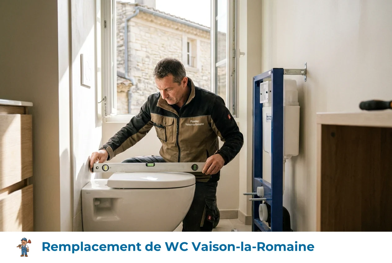 Remplacement de WC à Vaison-la-Romaine